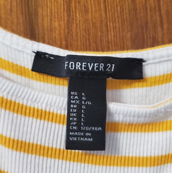 Yellow and white striped dress - Picture 2 of 4